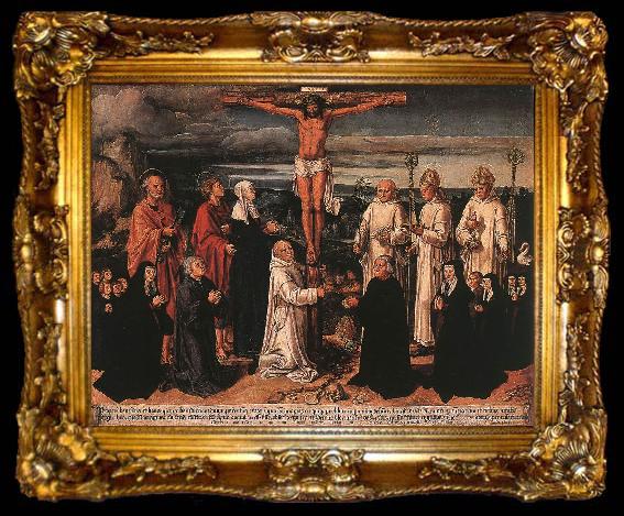 framed  WOENSAM VON WORMS, Anton Christ on the Cross with Carthusian Saints, ta009-2